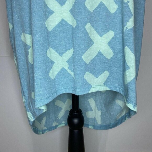 NWT Lularoe Irma XS “X” Design Hi-Low Teal Knit Top - Picture 3 of 5